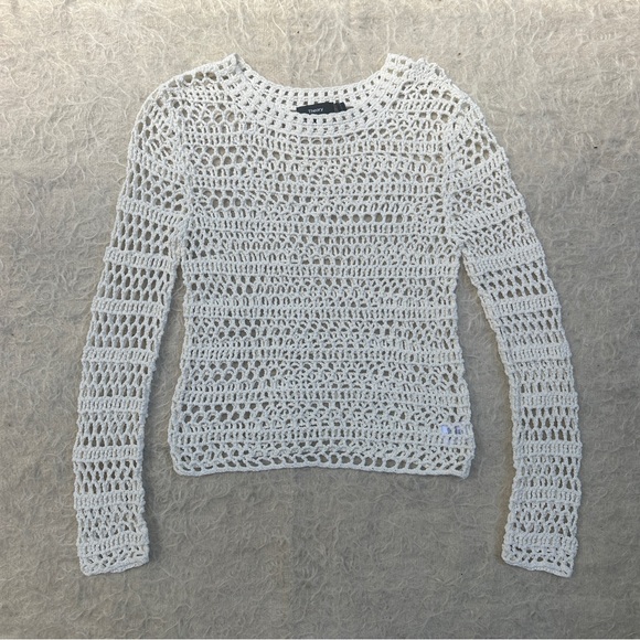 Theory White Crochet Knit Sweater – Size Small - Picture 1 of 5